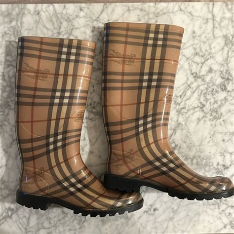 burberry tall rain boots|burberry haymarket rain boots.